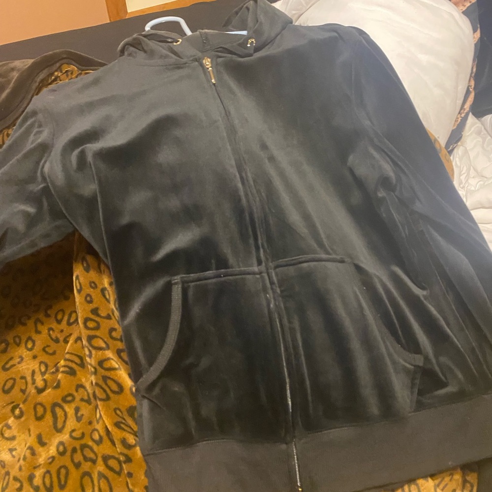 Large velour zip up fuzzy